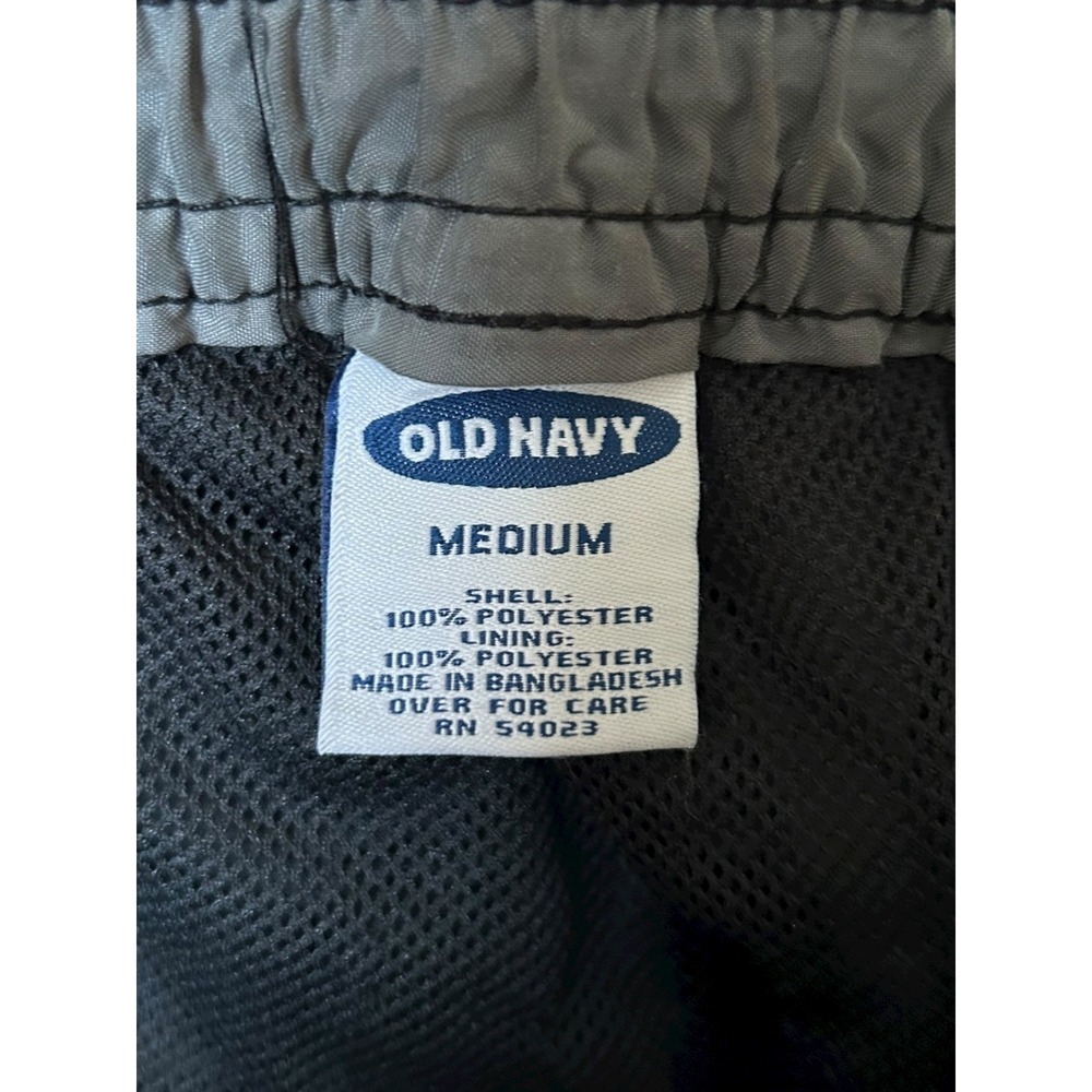Old Navy Mens Y2K Blokecore Medium Gray Cargo Track Pants Drawstring Pockets - Picture 7 of 10
